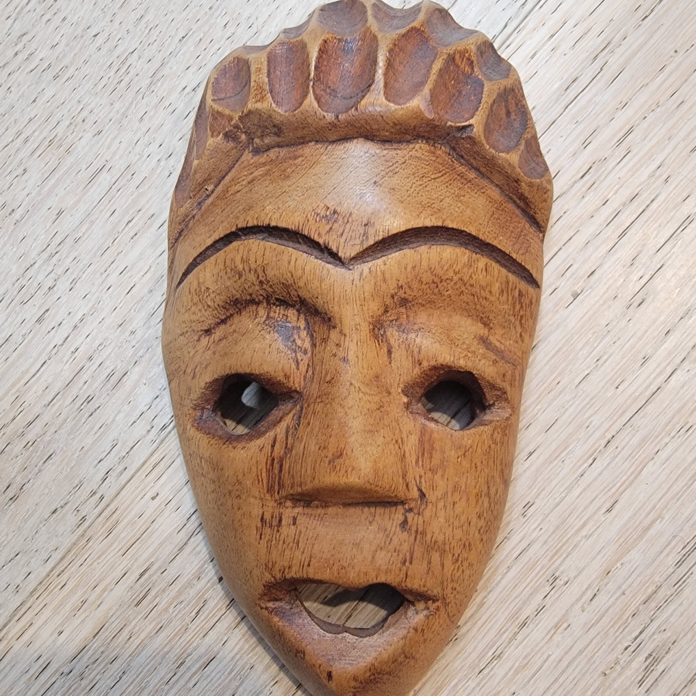 Handcrafted Wooden Mask Wall Art